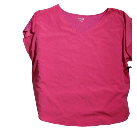 Apt. 9 Women's Pink V-Neck Short Sleeve Top Size 1X - Picture 3 of 14